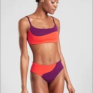 Athleta D-DD ASYM Color Block Bikini Top! ☀️